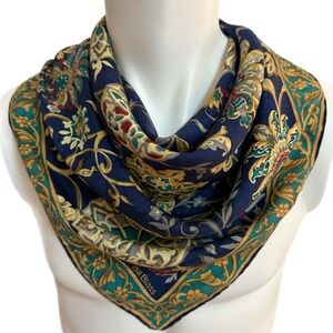 Vintage Bill Blass Silk Scarf w/ Hand-Rolled Edges